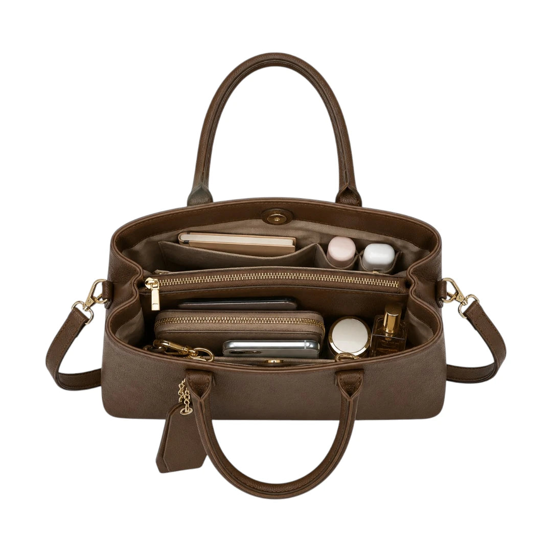 HB Creation Brown Essence Satchel Handbag