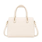 HB Creation Cream Faux Leather Satchel Handbag