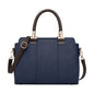 HB Creation Navy Horizon Faux Leather Satchel Handbag