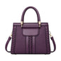 HB Creation Purple Braided Elegance Satchel Handbag