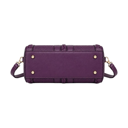 HB Creation Purple Braided Elegance Satchel Handbag